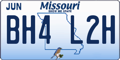 MO license plate BH4L2H