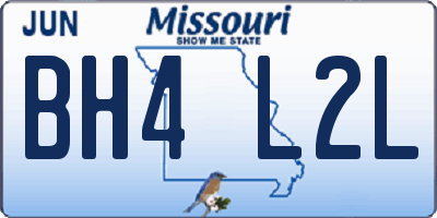 MO license plate BH4L2L