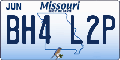 MO license plate BH4L2P