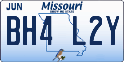 MO license plate BH4L2Y