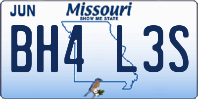 MO license plate BH4L3S