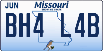 MO license plate BH4L4B