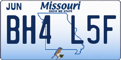 MO license plate BH4L5F