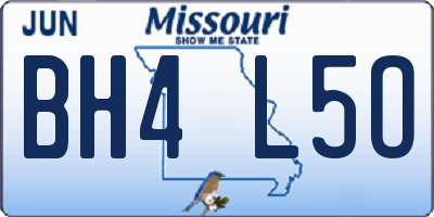 MO license plate BH4L5O
