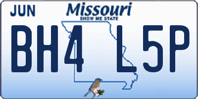 MO license plate BH4L5P
