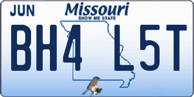 MO license plate BH4L5T