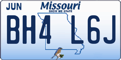MO license plate BH4L6J