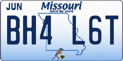 MO license plate BH4L6T