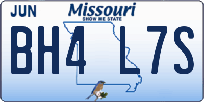 MO license plate BH4L7S