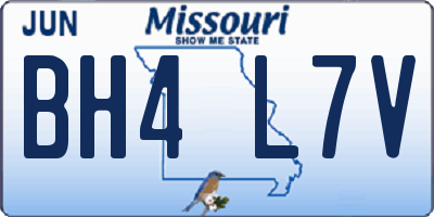 MO license plate BH4L7V