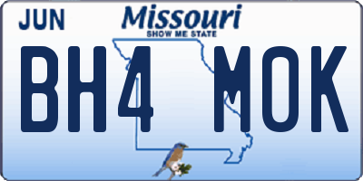 MO license plate BH4M0K