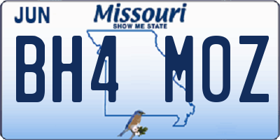 MO license plate BH4M0Z