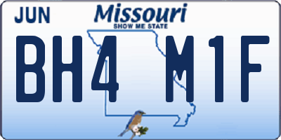 MO license plate BH4M1F