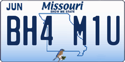 MO license plate BH4M1U