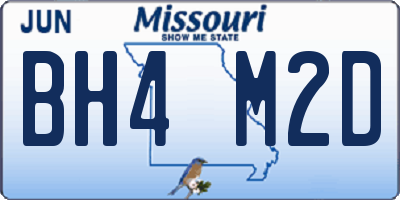 MO license plate BH4M2D