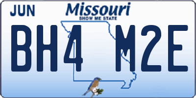 MO license plate BH4M2E