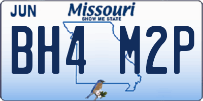 MO license plate BH4M2P
