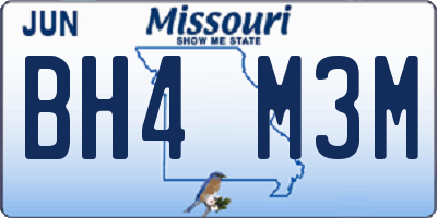 MO license plate BH4M3M