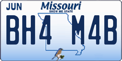 MO license plate BH4M4B