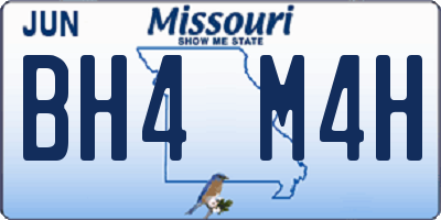 MO license plate BH4M4H