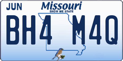 MO license plate BH4M4Q