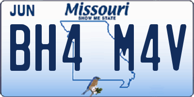 MO license plate BH4M4V