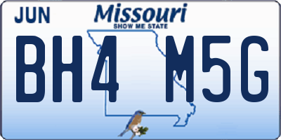 MO license plate BH4M5G