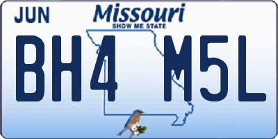 MO license plate BH4M5L