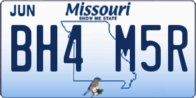 MO license plate BH4M5R