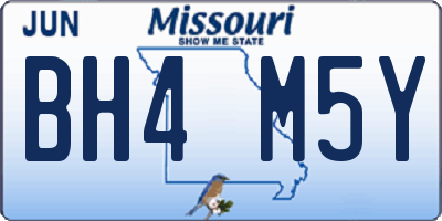 MO license plate BH4M5Y