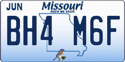 MO license plate BH4M6F