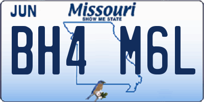 MO license plate BH4M6L