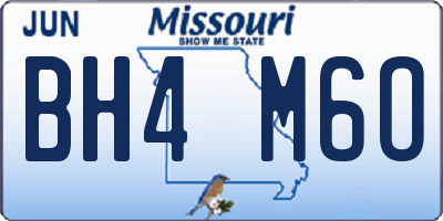 MO license plate BH4M6O