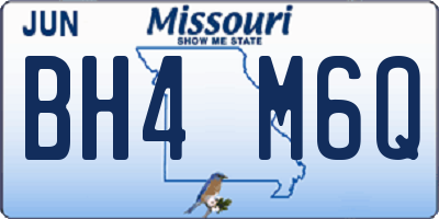 MO license plate BH4M6Q