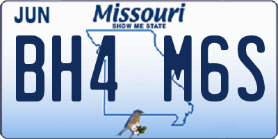 MO license plate BH4M6S