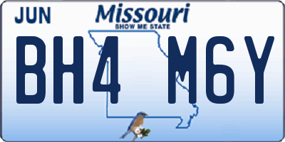 MO license plate BH4M6Y