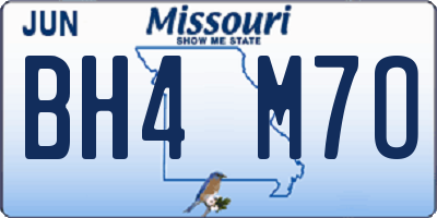 MO license plate BH4M7O