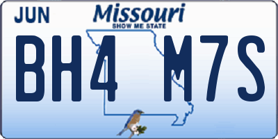 MO license plate BH4M7S