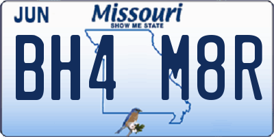 MO license plate BH4M8R