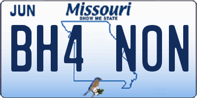 MO license plate BH4N0N