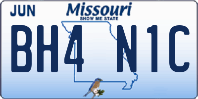MO license plate BH4N1C