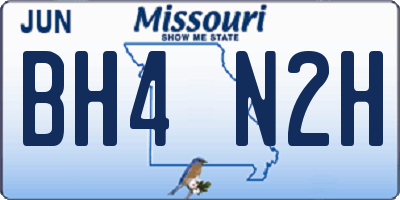 MO license plate BH4N2H