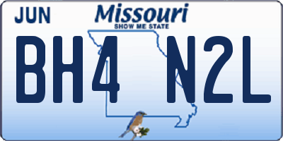 MO license plate BH4N2L