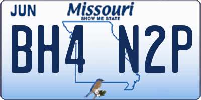 MO license plate BH4N2P