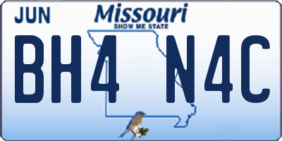 MO license plate BH4N4C
