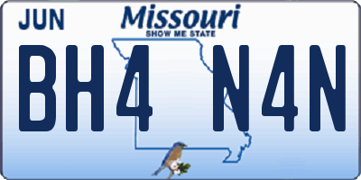 MO license plate BH4N4N