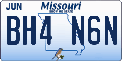 MO license plate BH4N6N