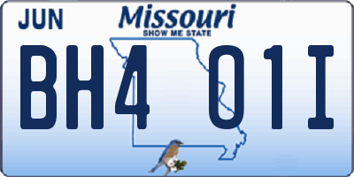 MO license plate BH4O1I