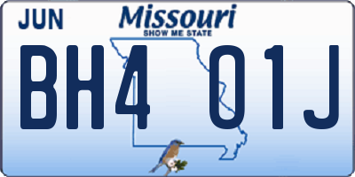 MO license plate BH4O1J