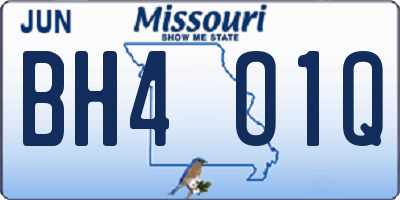 MO license plate BH4O1Q